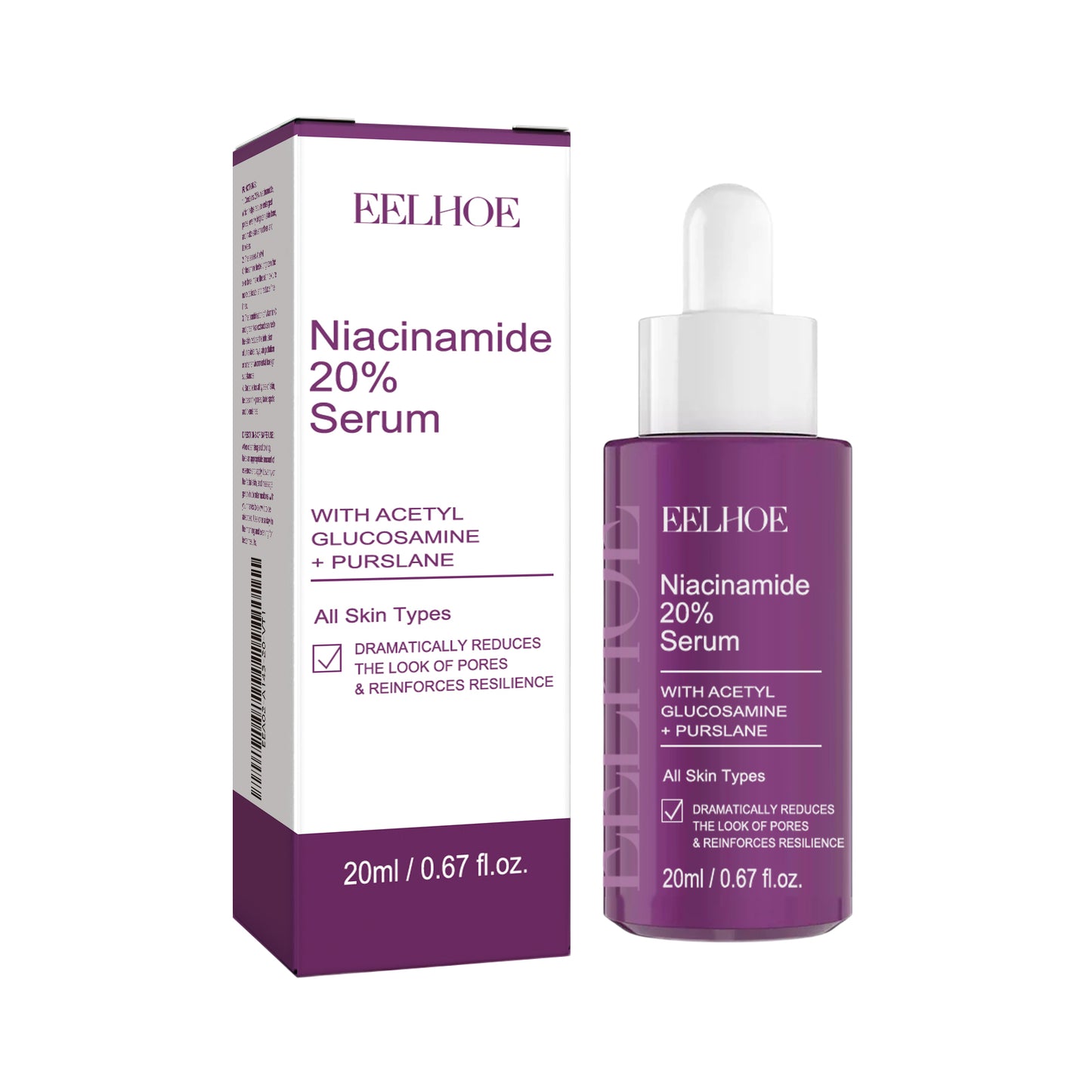 EELHOE Niacinamide Serum, Skincare Lifting Spot-Blemishing And Anti-Wrinkle Serum 20ml 88g 3.81*1.49*1.49inch